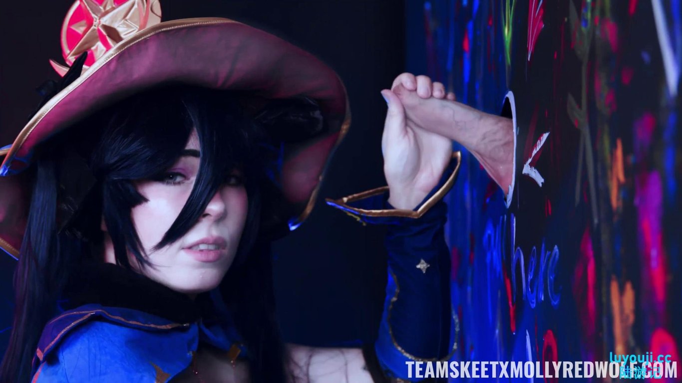 【神奇COS/全动态】阿黑颜原神:实战黑丝莫娜 1080HD步兵本垒完整版【嗨丝+肉丝/2G】