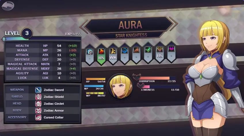 【PC/AI汉化/欧美/RPG游戏/920M】星之骑士姬奥拉(Star Knightess Aura)Ver1.3.3 AI汉化步兵版+存档+欧美RPG游戏+920M