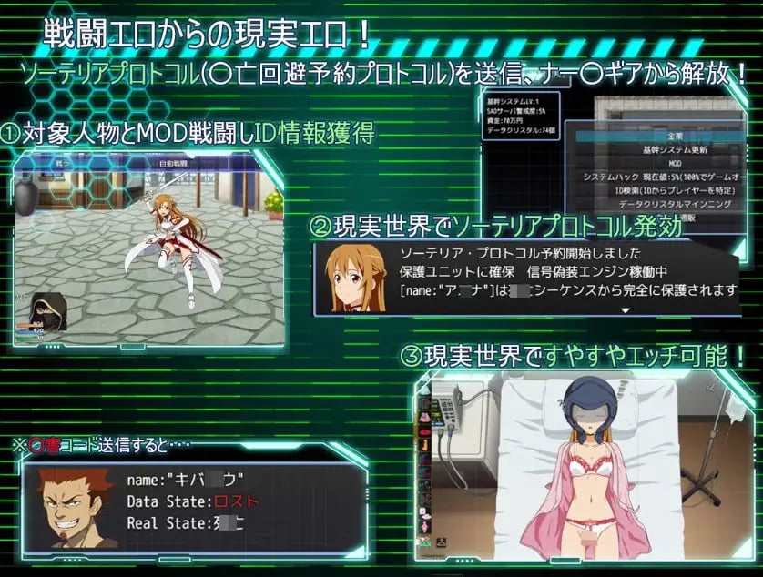【PC/AI汉化/战斗/HRPG游戏/740M】 SAO：幽灵协议（SA●: Ghost Protocol） AI汉化版+全回想存档+战斗HRPG游戏+740M